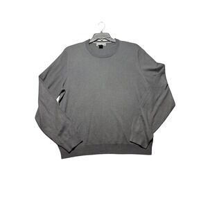 The Men's Store Bloomingdale's Crewneck Sweater Mens XL Black Merino Wool